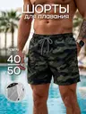 Шорты для плавания летние пляжные с сеткой, черный