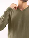 Джемпер классический офисный, светлый хаки