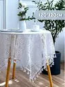 Скатерть ажурная вязаная хлопок винтажная бохо